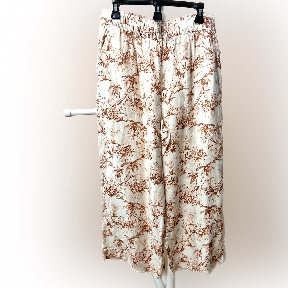 NWT C&C California Linen wide leg pants Large